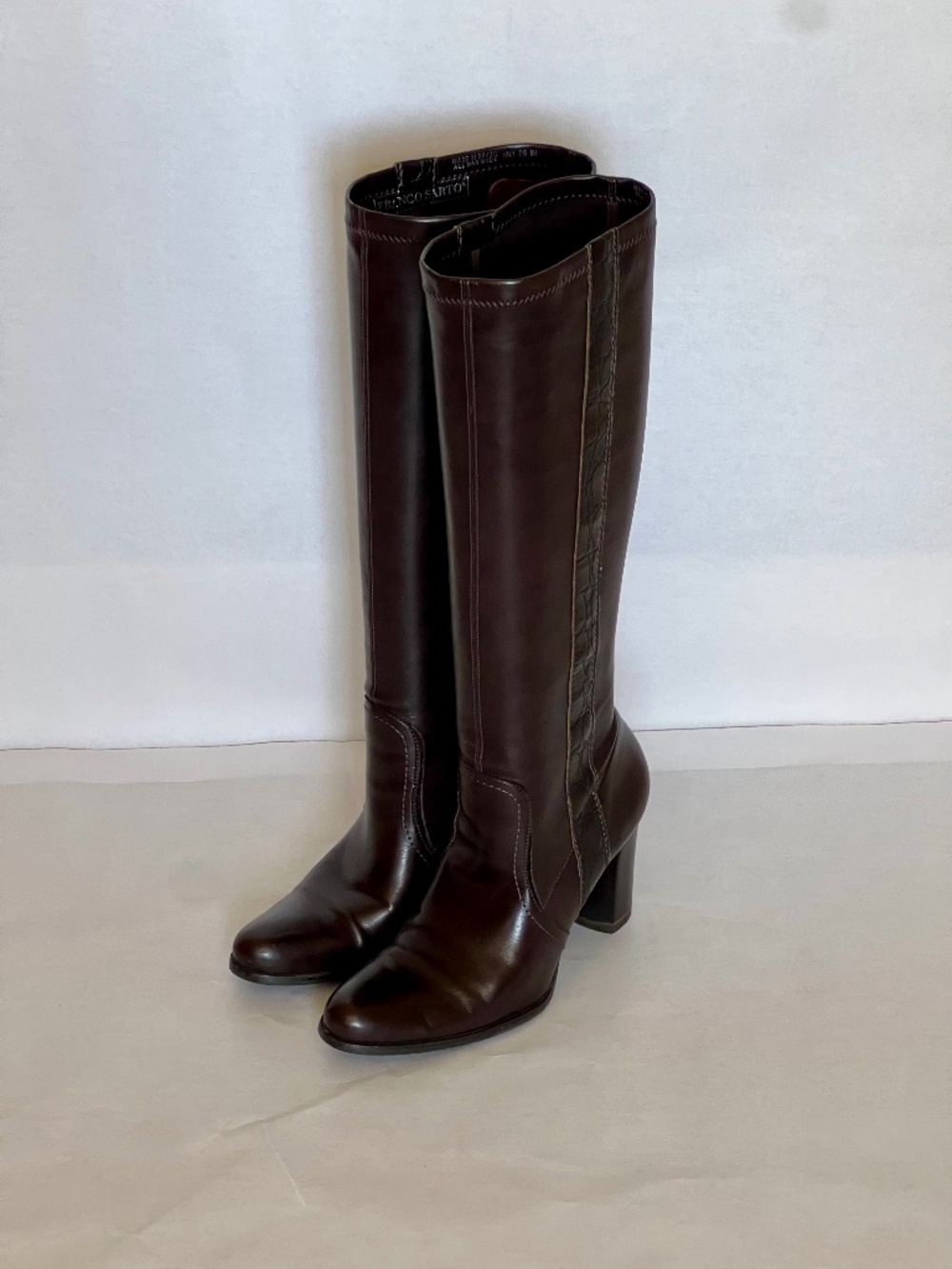Franco Sarto Dark Brown Heeled Tall Boots